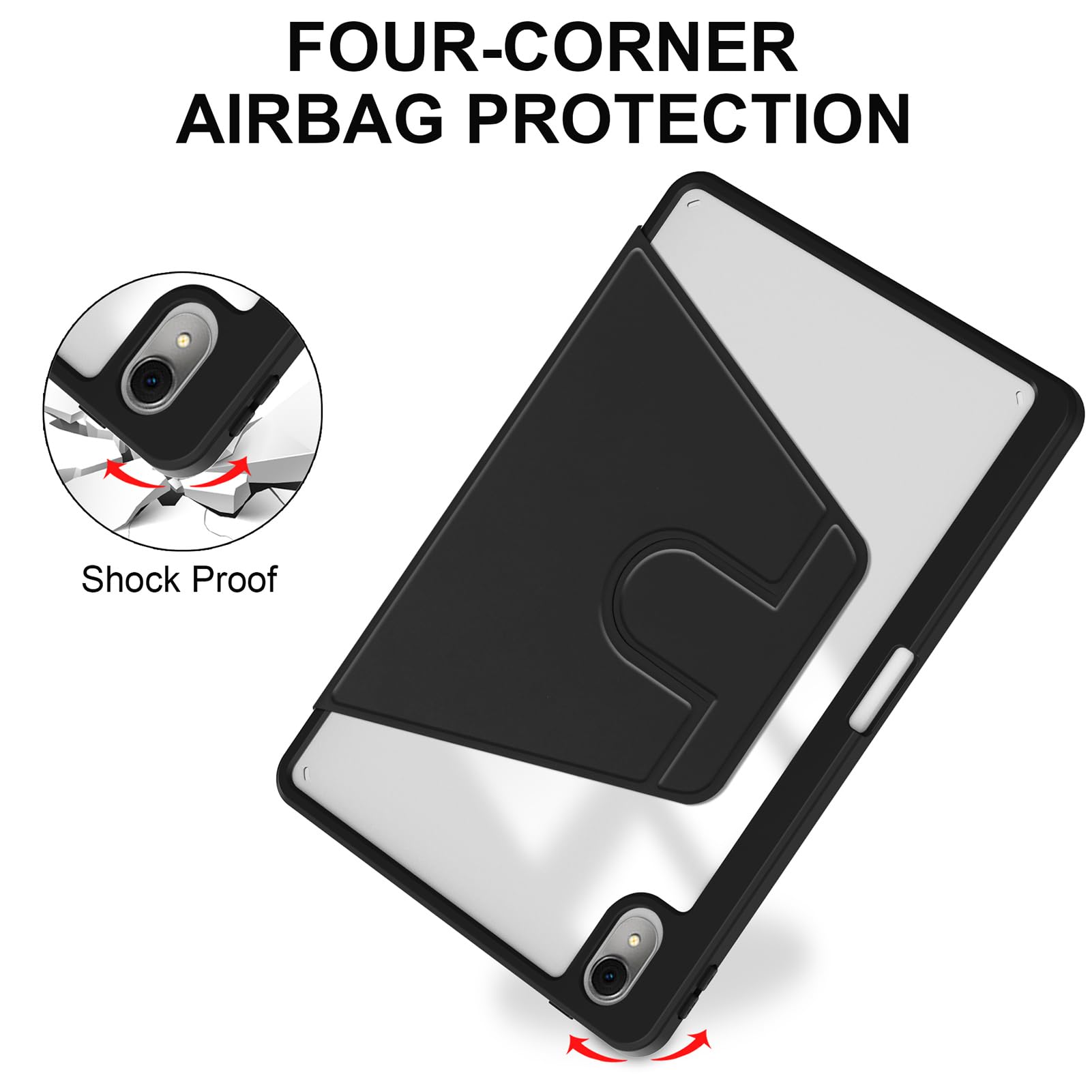 FMPCUON Custodia Cover Compatibile con Huawei MediaPad T5 10.1 Pollice con Portapenne-Ultra Sottile con Cover Leggero Supporto magnetico in Pelle PU Case, Rosso profondo