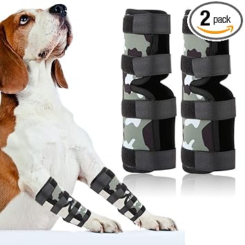 Dog Legs Wrap, Prevents Injuries and Sprains Dog Leg Brace, for Protects(Camouflage, S)