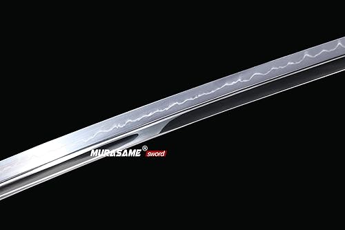 Miniatura 7 de MURASAME Katana Sword T10 - Maquinilla de afeitar de acero templado de 41 pulgadas, hoja afilada, espiga completa hecha a mano
