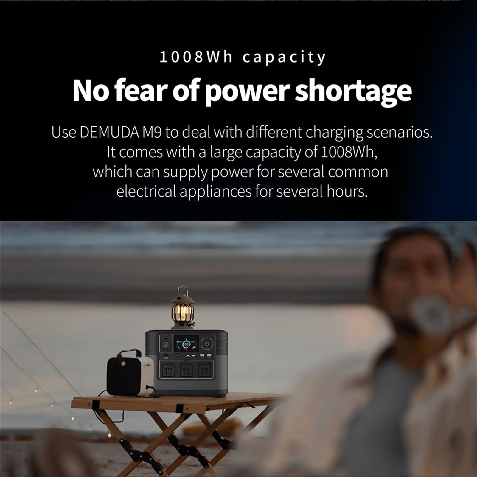 Stazione di Alimentazione Portatile da 1200 W, generatore Solare da 1008 Wh/315000 mAh, Presa di Corrente a Batteria CPAP per Campeggio all'aperto, casa