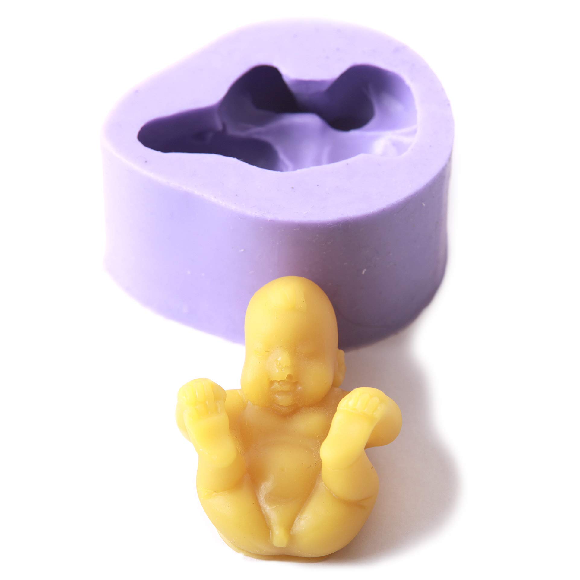 Moule silicone bébé nouveau-né pâte à sucre et résine époxy