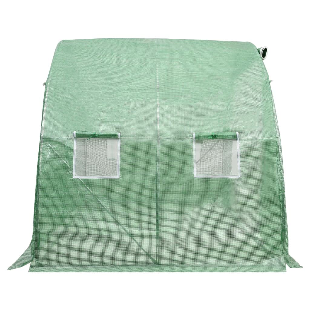 Szklarnia 8 m² 2x4x2 m z oknem wentylacyjnym | Tkanina siatkowa PE 140 g/m², rama stalowa ocynkowana, drzwi 100x185 cm, łatwy montaż