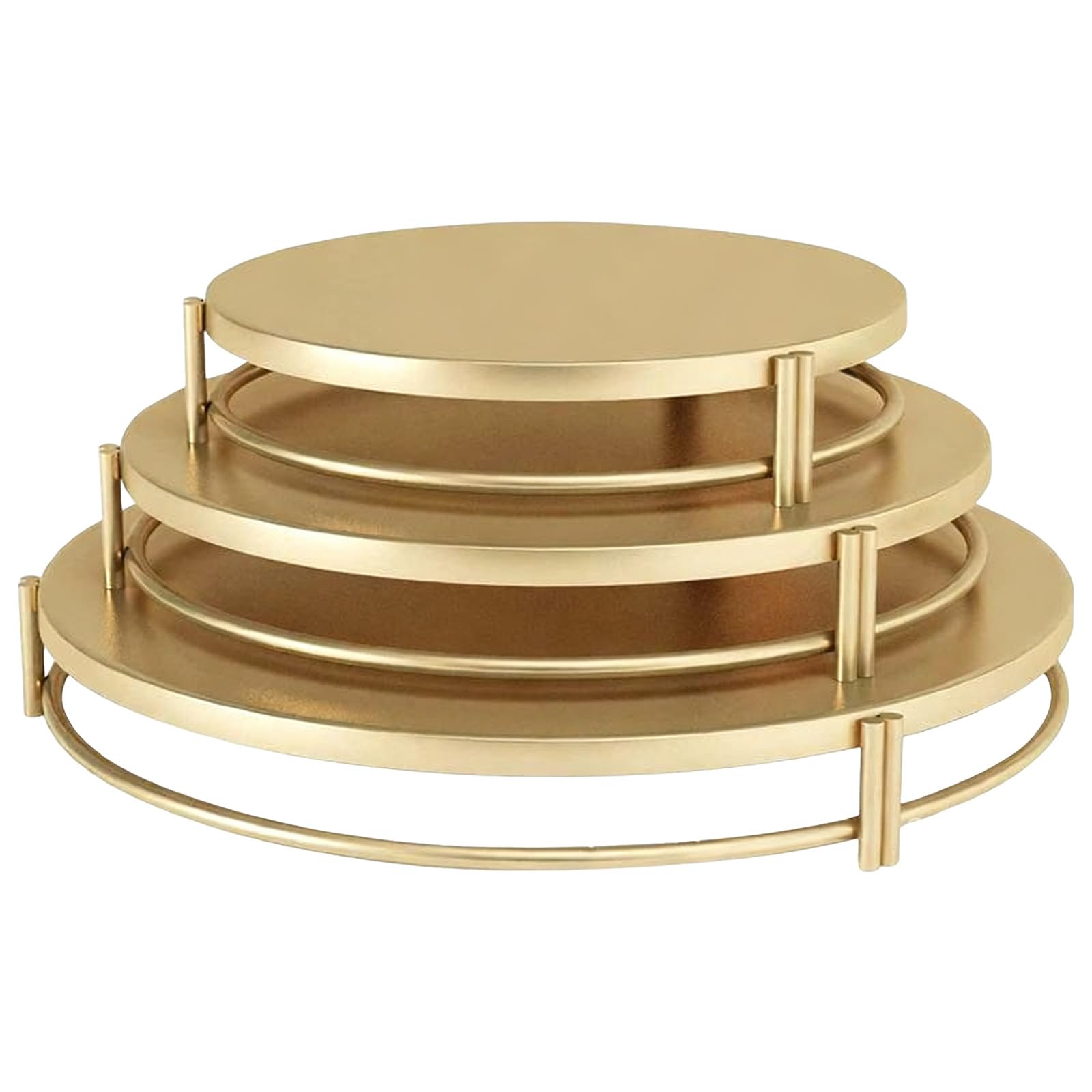 3 Layer Metal Cakes Display Stands Set Food Safe Metal Dessert Presentation Hoder for Event Catering Home Bakeries Modern Kitchens Countertops Dessert Holders