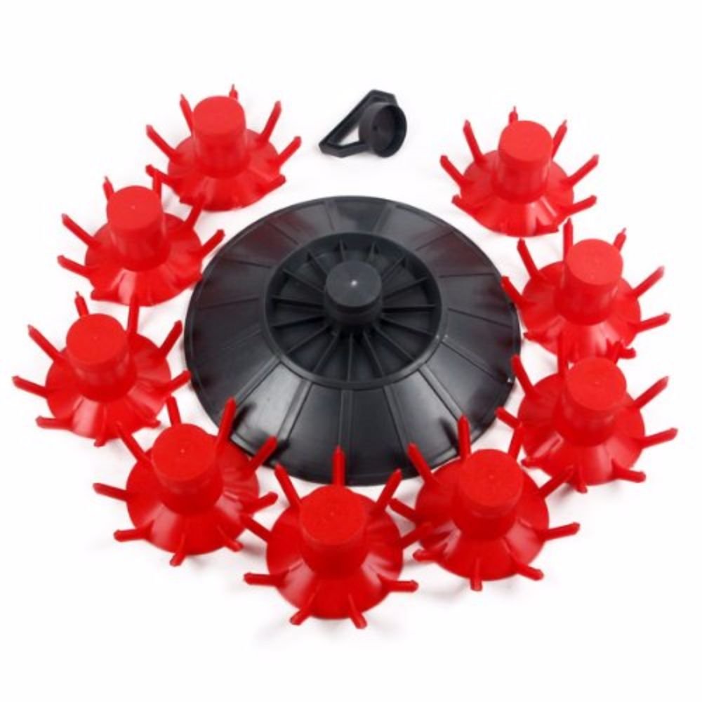 FastRack 81-Bottle Drying Tree | Wine Bottle Drying Rack with Drainage Tray | Screw-Type Plastic Bottle Tree for Sanitizing & Drying