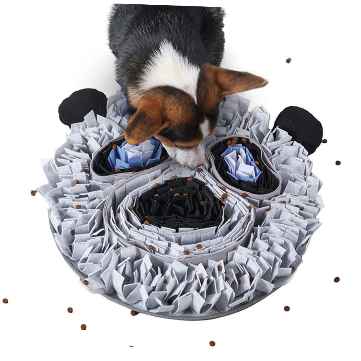 Homoyoyo Niedliche Panda Schnüffelmatte Haustier Futtersuchmatte aus Filz rutschfeste Futtermatte für Hunde und Welpen Waschbar Interaktives Hundeaccessoire für Futtertraining