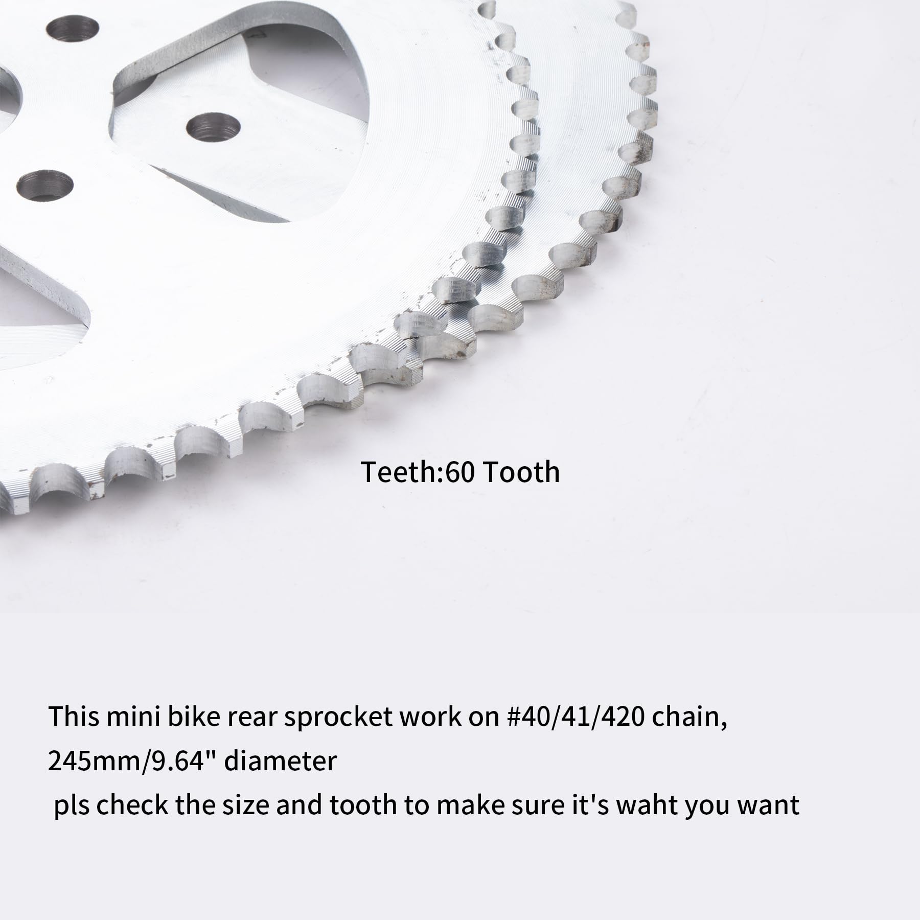 60 Tooth 420 Chain Sprocket Kit For Coleman Mini Bike BT200X, Baja MB200, Predator 212 Engine - Includes Chain, 10T Sprocket, Breaker Tool (40mm Bore)