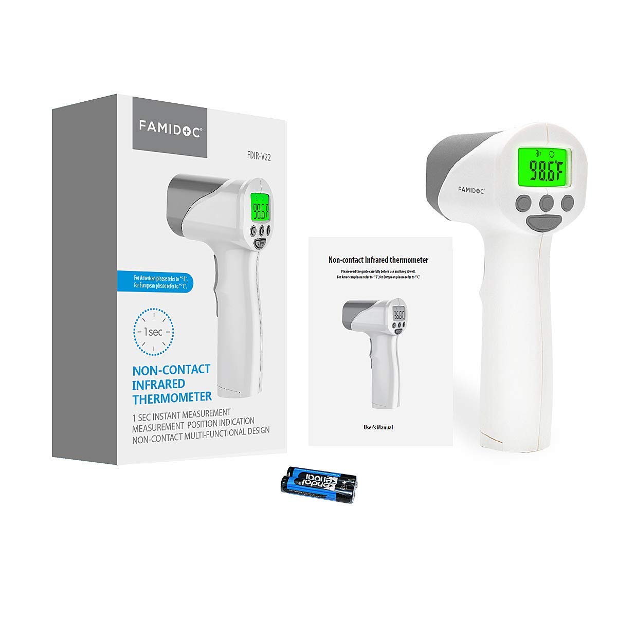 Holiday Deals 🛒 Touchless Thermometer for Adults,Famidoc Non Contact Infrared Thermometer for Kids and Baby No Touch Infrared Forehead Thermometer for Fever Smart Temperature with Digital LCD Display Instant Results Black Friday - 80% OFF Touchless Thermometer for Adults,Famidoc Non Contact Infrared Thermometer for Kids and Baby No Touch Infrared Forehead Thermometer for Fever Smart Temperature with Digital LCD Display Instant Results