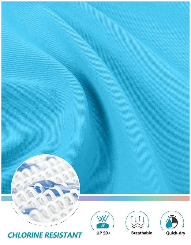 Image of Kayrth Women's High Waisted Swim Skirt with Zipper Pockets Tummy Control Bathing Suit Swimsuit Tankini Bottoms