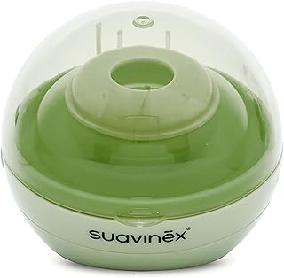 Suavinex, Tragbarer Schnuller Sterilisator mit UV-Licht, Beseitigt 99% der Keime in 3 Minuten, Batterie- oder USB-betrieben, Sicher, Ohne chemische Mittel, Ideal für unterwegs und Reisen, Duccio Grün