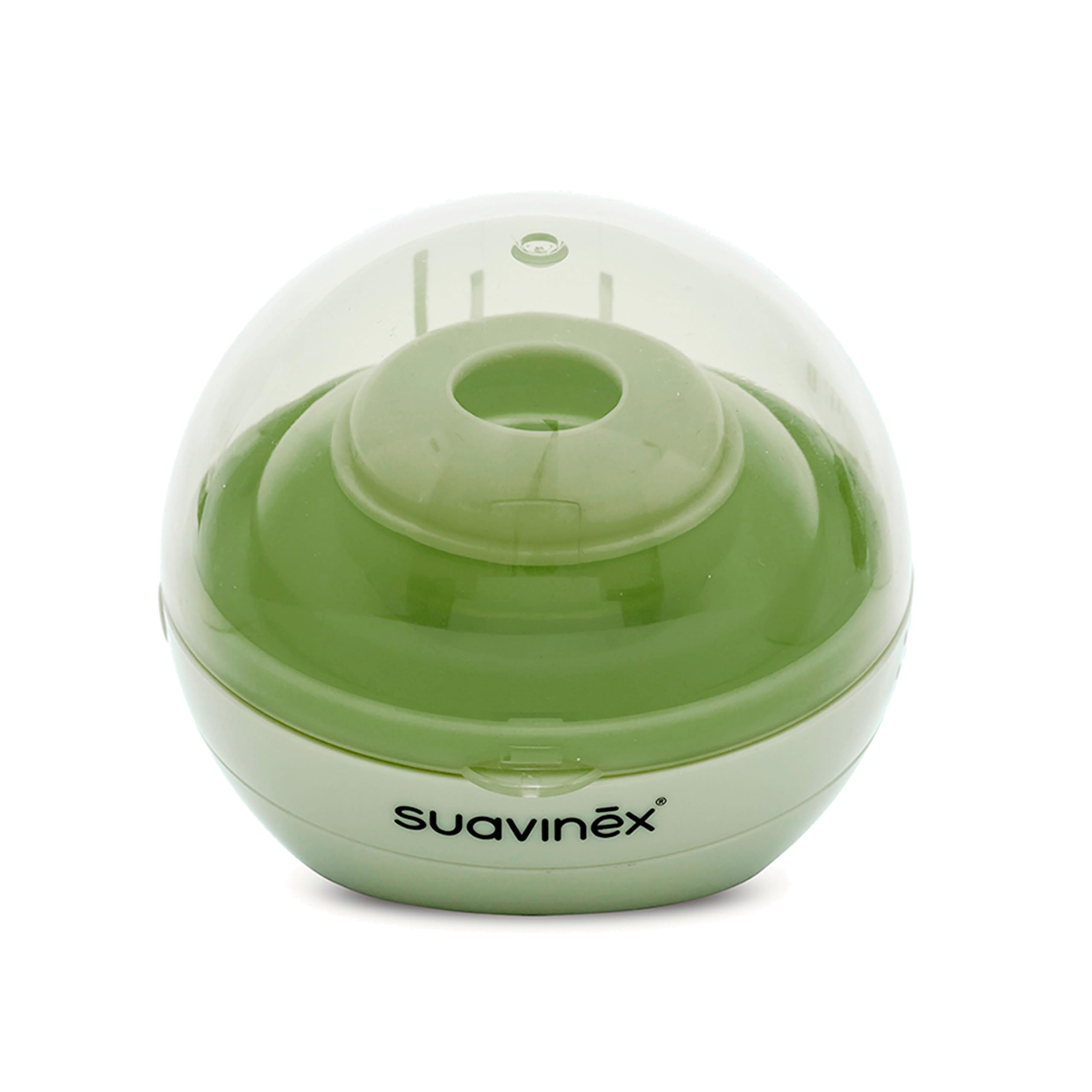 Suavinex, Portable Pacifier Sterilizer with UV UV Light, Eliminates 99% of Germs in 3 Minutes, Battery or USB Operated, Safe, No Chemicals, Ideal Travel, Duccio Verde