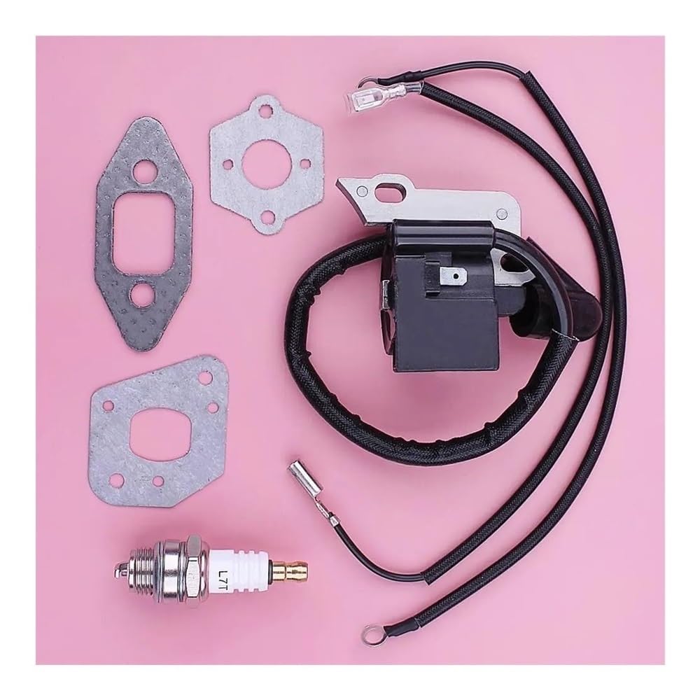 Kit de bujías Junta Bobina Encendido Adaptado para Motosierra Mac 318 335 435 436 440 441 530039167 Piezas Motor Piezas de cortadora de césped