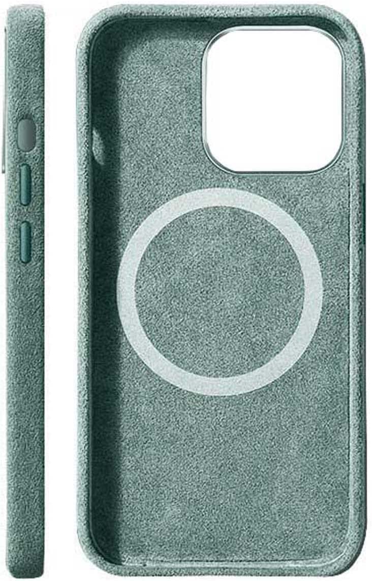 Coque Alcantara iPhone 14 Plus GUMMMY : l'élégance d'une housse luxe vert clair - 8