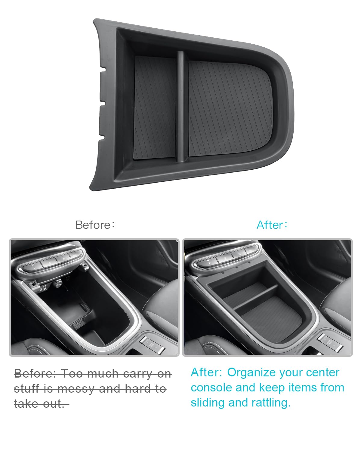 CDEFG Compatibile con Jeep Avenger 2024 2025 2023 Console Centrale Organizer Portaoggetti Avenger Center Console Organizer Vassoio Portaoggetti, Avenger EV Hybrid Accessori