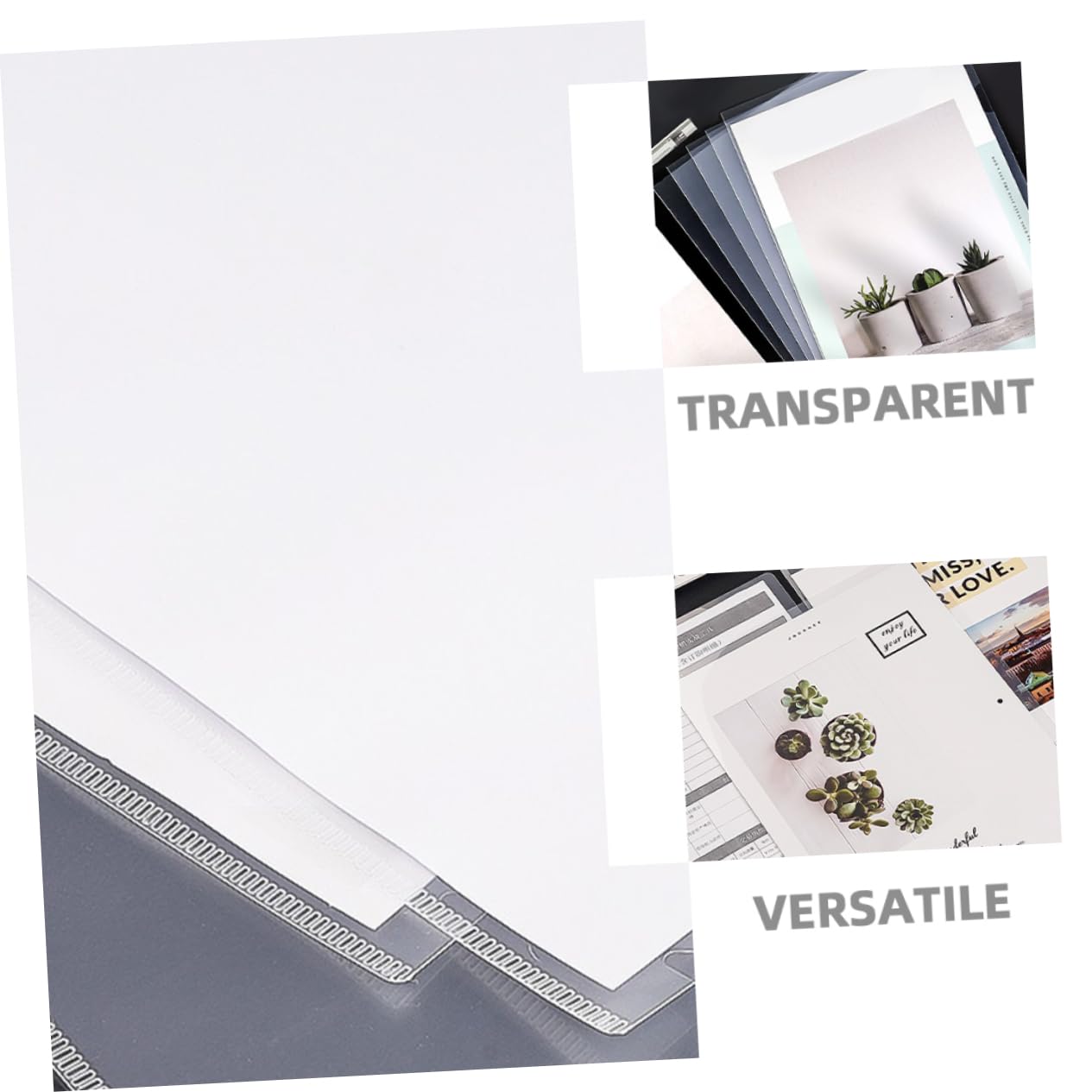Carpeta Transparente en L A4 de Pp, 40 Piezas para Documentos