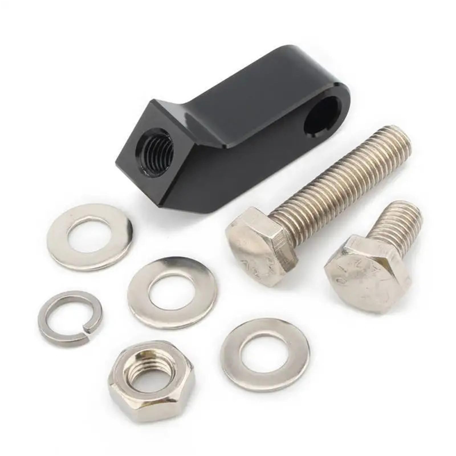 Aueeyhdo Black Headlight Repair Kit Bracket Fit For Harley Sportster Softail Bobber Chopper Motorcycle Headlight Mounting Block Bracket Extension Kit(Black)