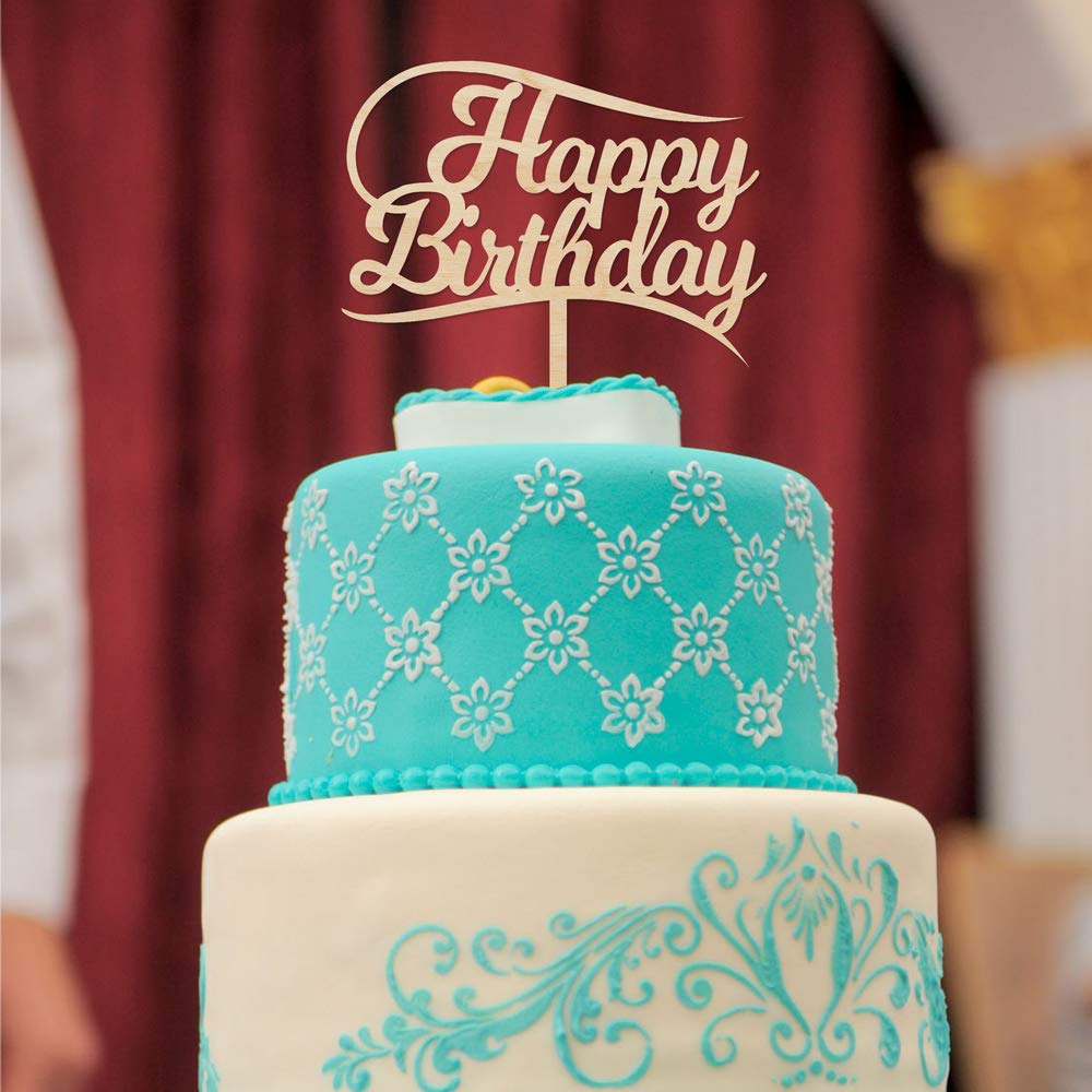 Happy Birthday Cake Topper Aus Holz – Personalisierte Torten-Deko Für Kinder & Erwachsene