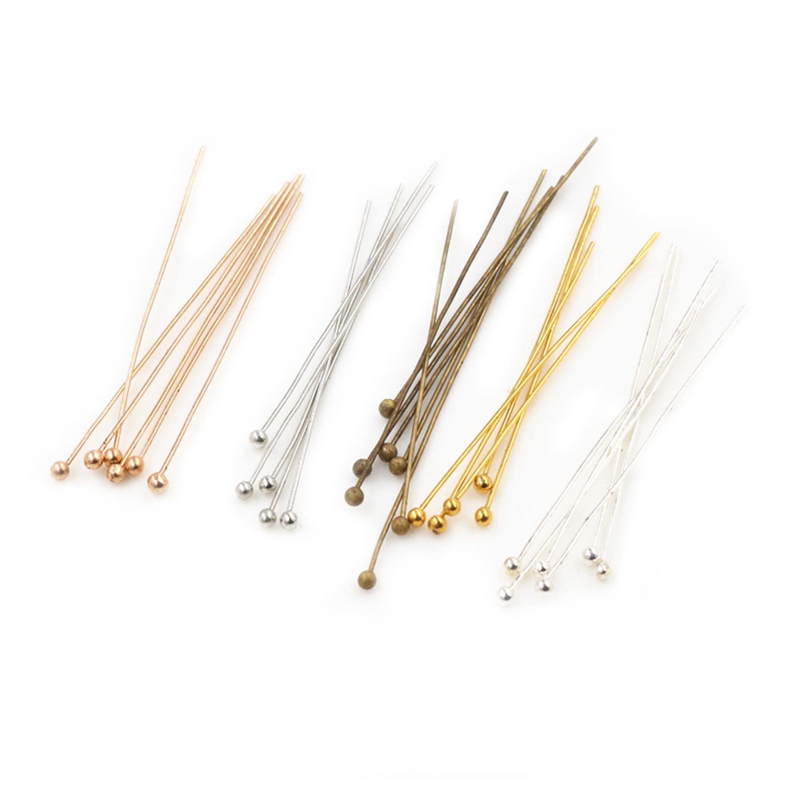 200 Spilli Testa Sferica In Rame - Per Bigiotteria Fai Da Te - Foto 14