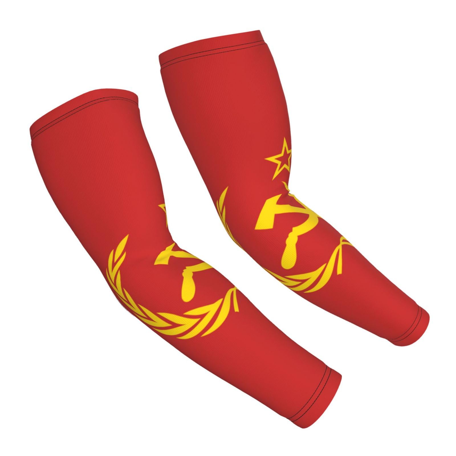 SEAEAGLE Soviet Union Cccp Ussr Emblem Red Sun Protection Arm Long Sleeve Protection Sports Outdoor Garden Yard Unisex