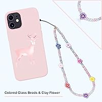 Vista 5 de Cordón de teléfono con abalorios y dije de 6 piezas para la muñeca, con diseño de frutas, estrellas, perlas o arco iris para mujeres y niñas.