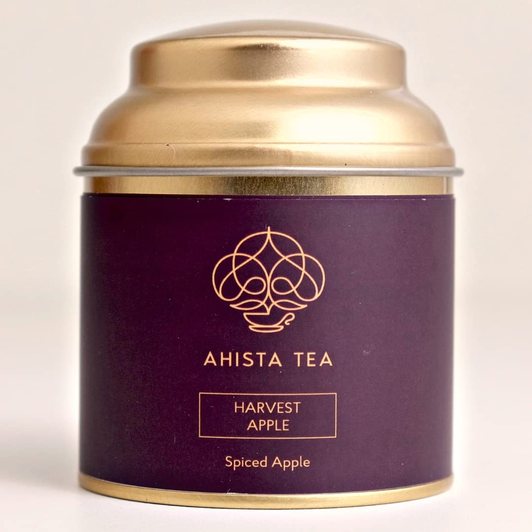 Ahista Tea | Spiced Apple Tea | 35g Loose Leaf Tea Tin | Harvest Apple | Rooibos Tea