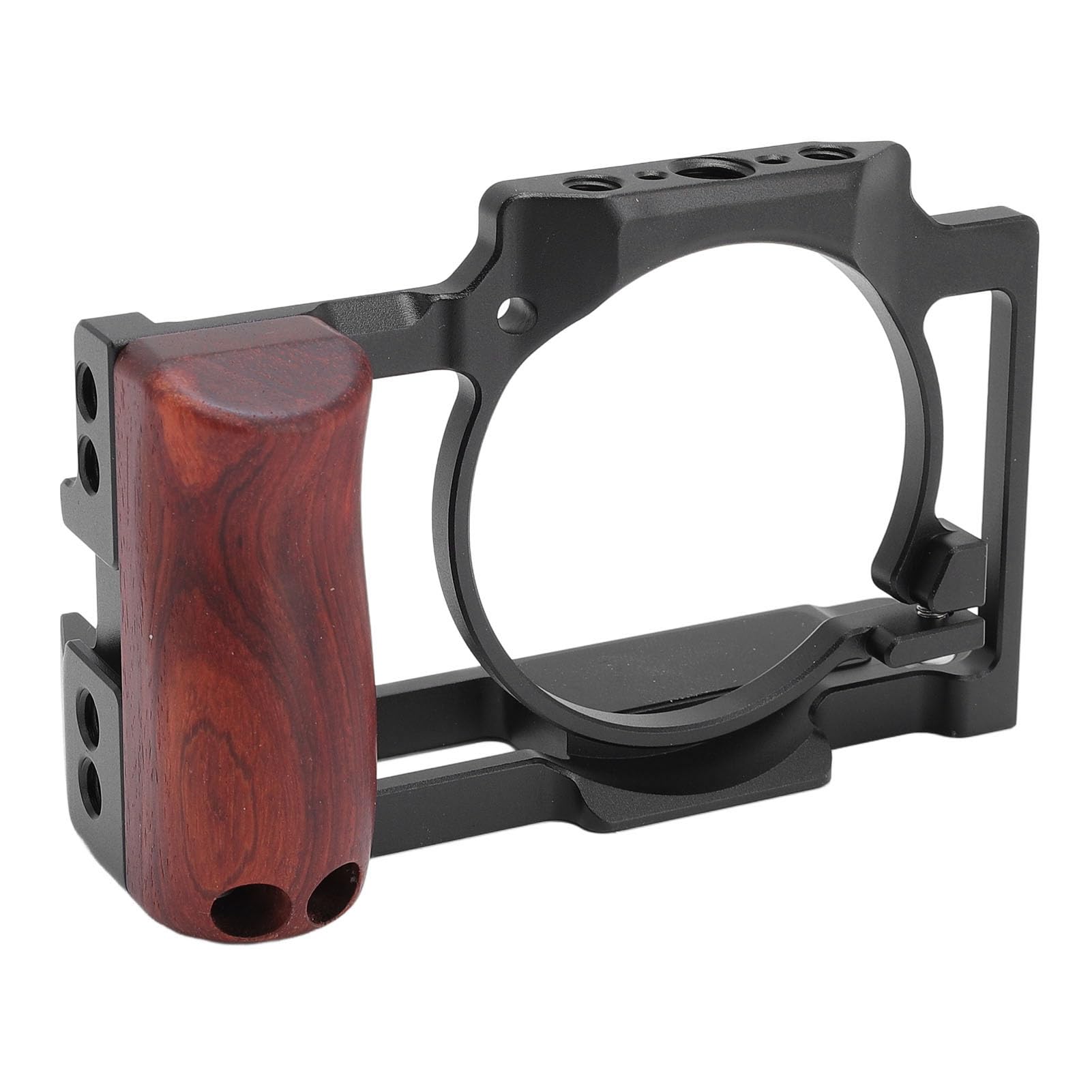 CHICIRIS Gabbia Video per Fotocamera per Rig ZV1 in Alluminio Resistente con Molteplici Opzioni di Montaggio Migliore Produzione Cinematografica (BLACK)