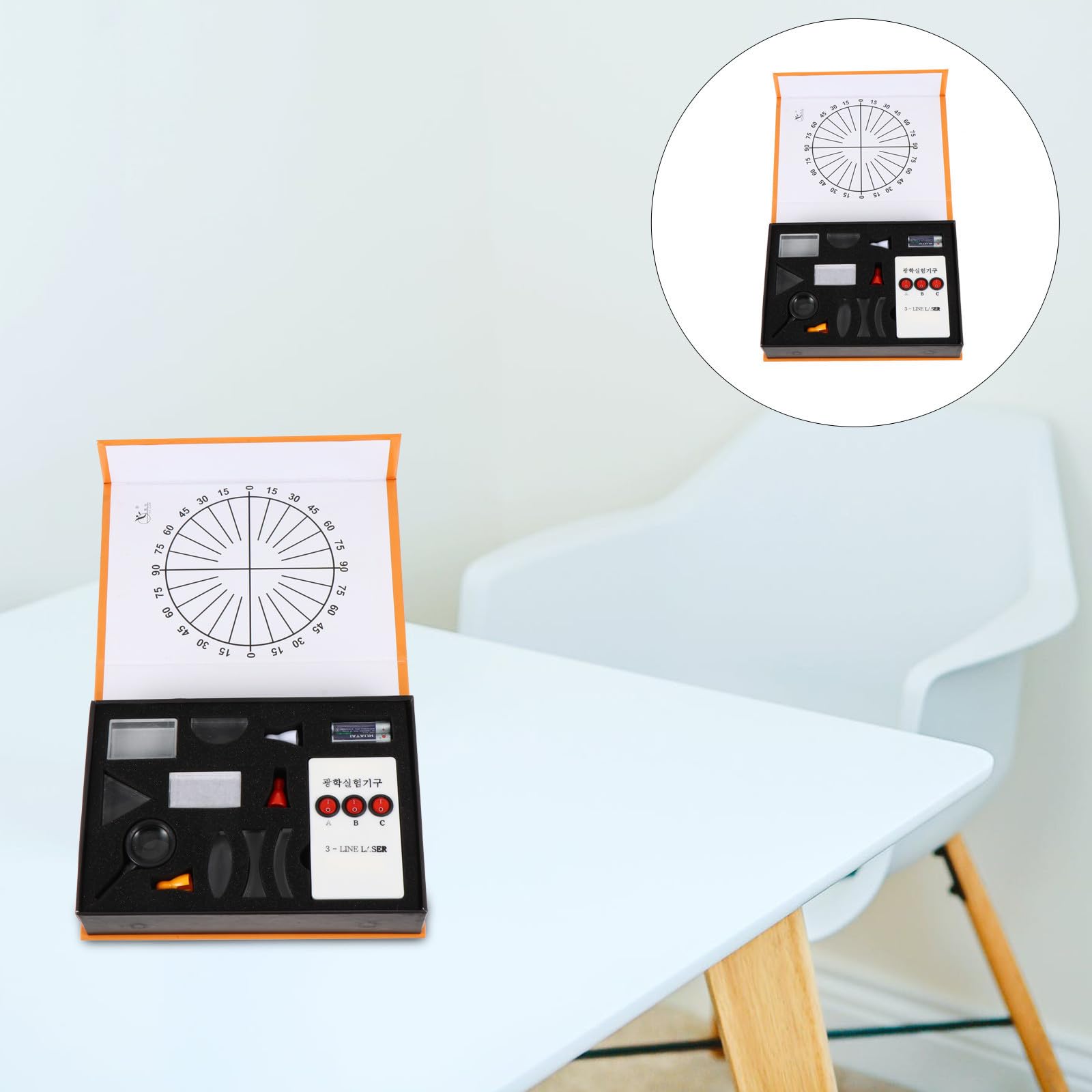 17 Pièces Kit de Laboratoire Optique en Plastique et Verre | Expériences de Physique Optique, pour Garçon et Filles, Lentilles Concaves et Convexes, Miroir Convexe Couleur Aléatoire