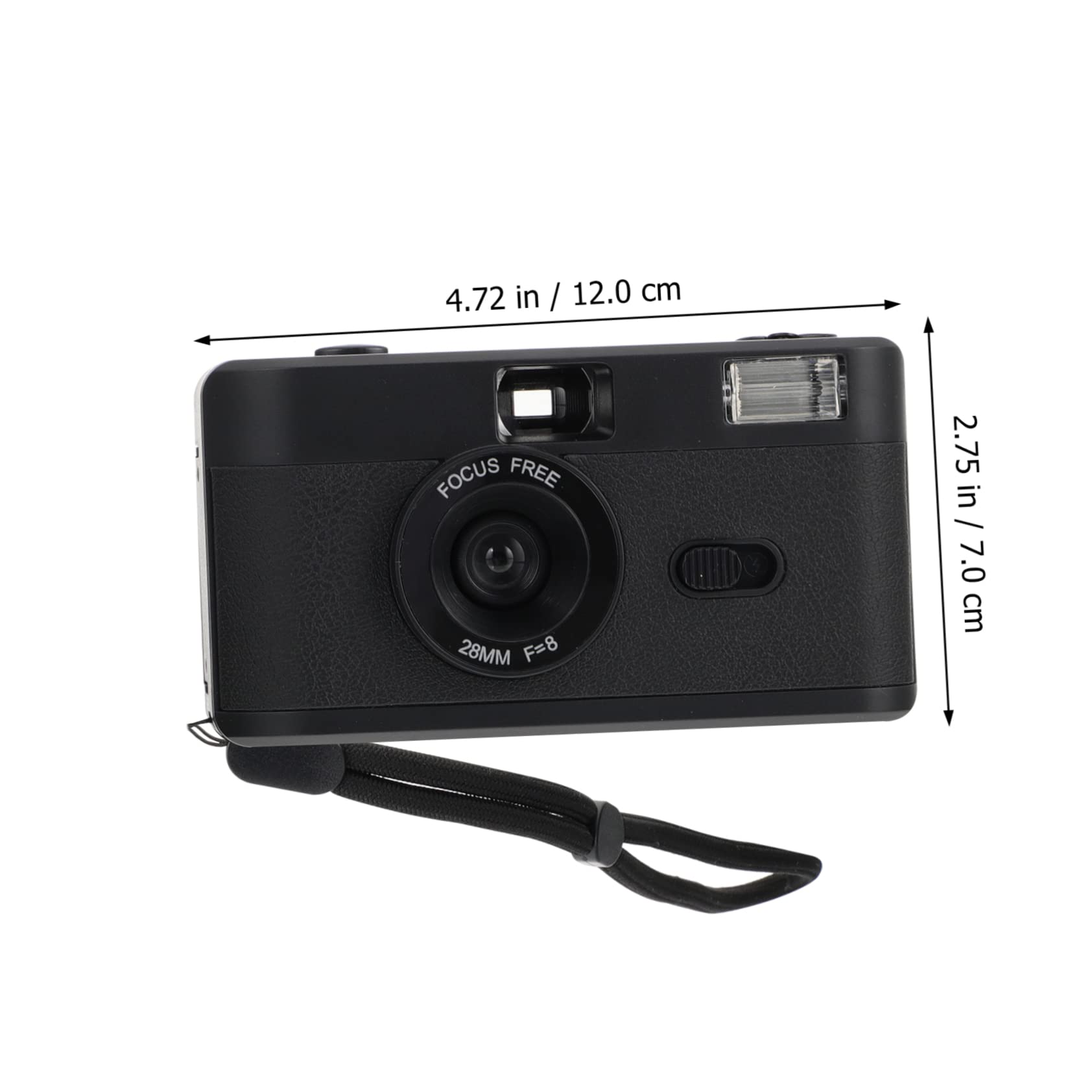 SHINEOFI Fotocamera Vintage con Flash Batteria Design e Compatibile con Pellicola Nero per Riprese in Bassa Luce