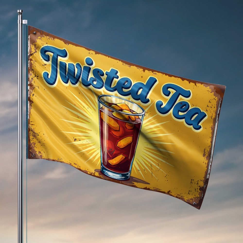 Graphic Flags For Room Twisted Tea: A Refreshing Summer Beverage Flag Bedroom Decor For Men Bedroom Door Decor(152X244CM)