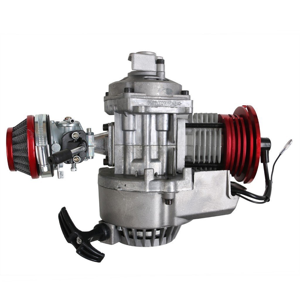 49cc 2 Stroke Engine Motor for Mini Pocket Bike Gas G-Scooter ATV Quad Bicycle (Red)