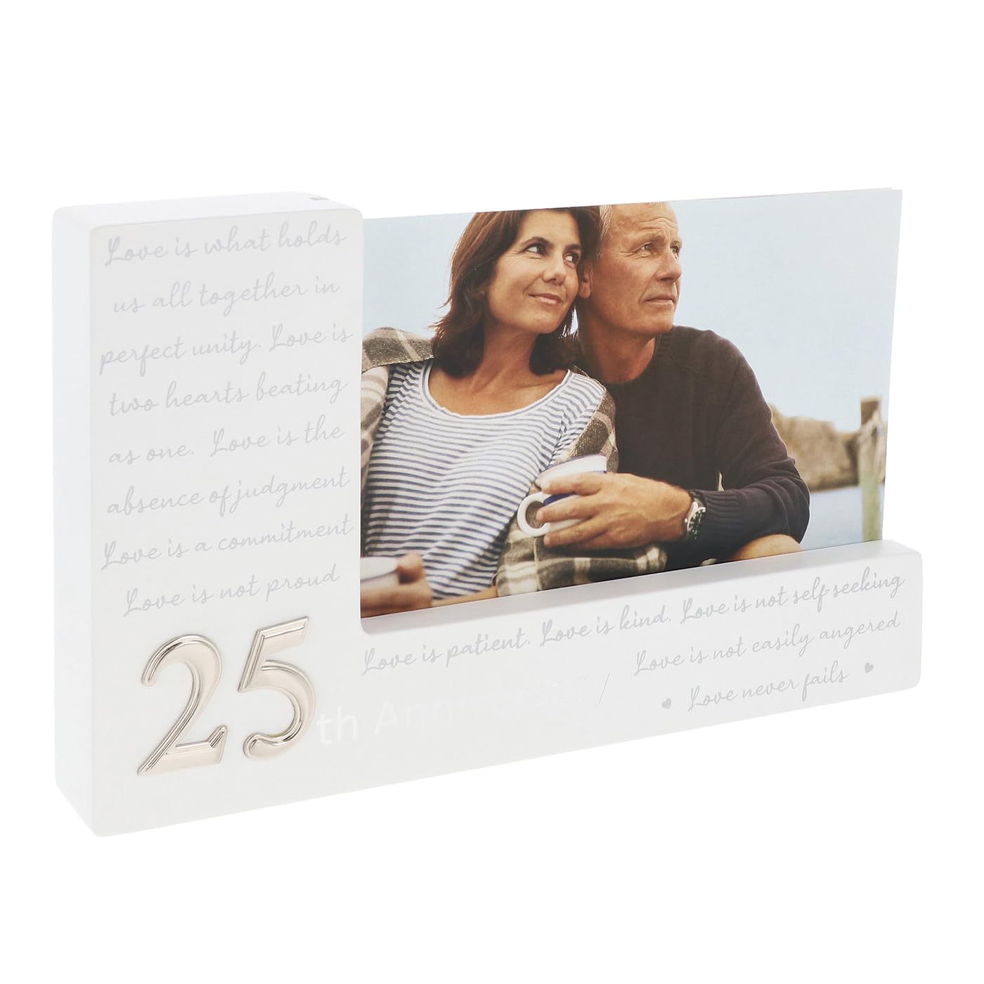 Shudehill Giftware Modern Script 25th Anniversary Photo Frame 336431