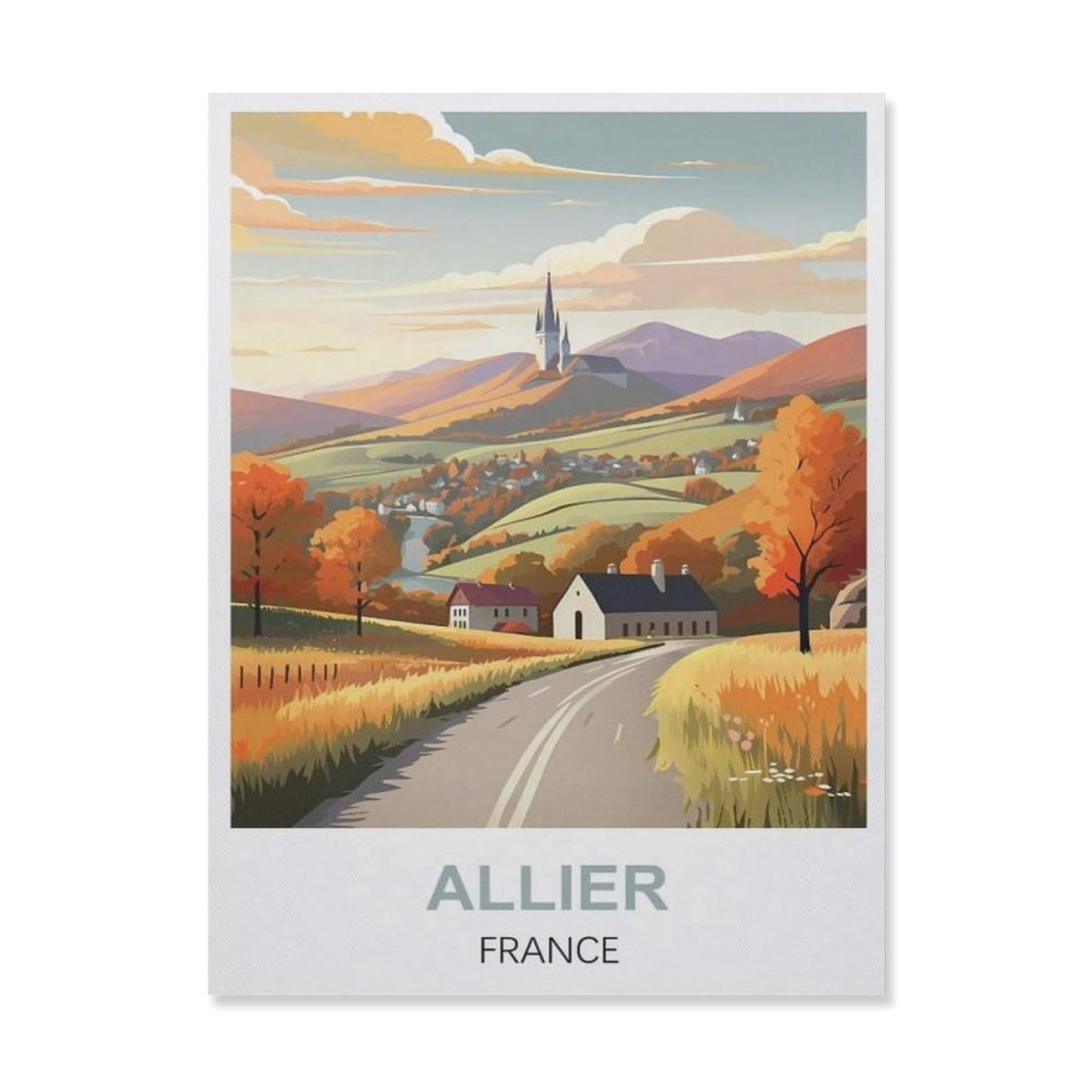 Tin Sign，Allier France(15x30cm）