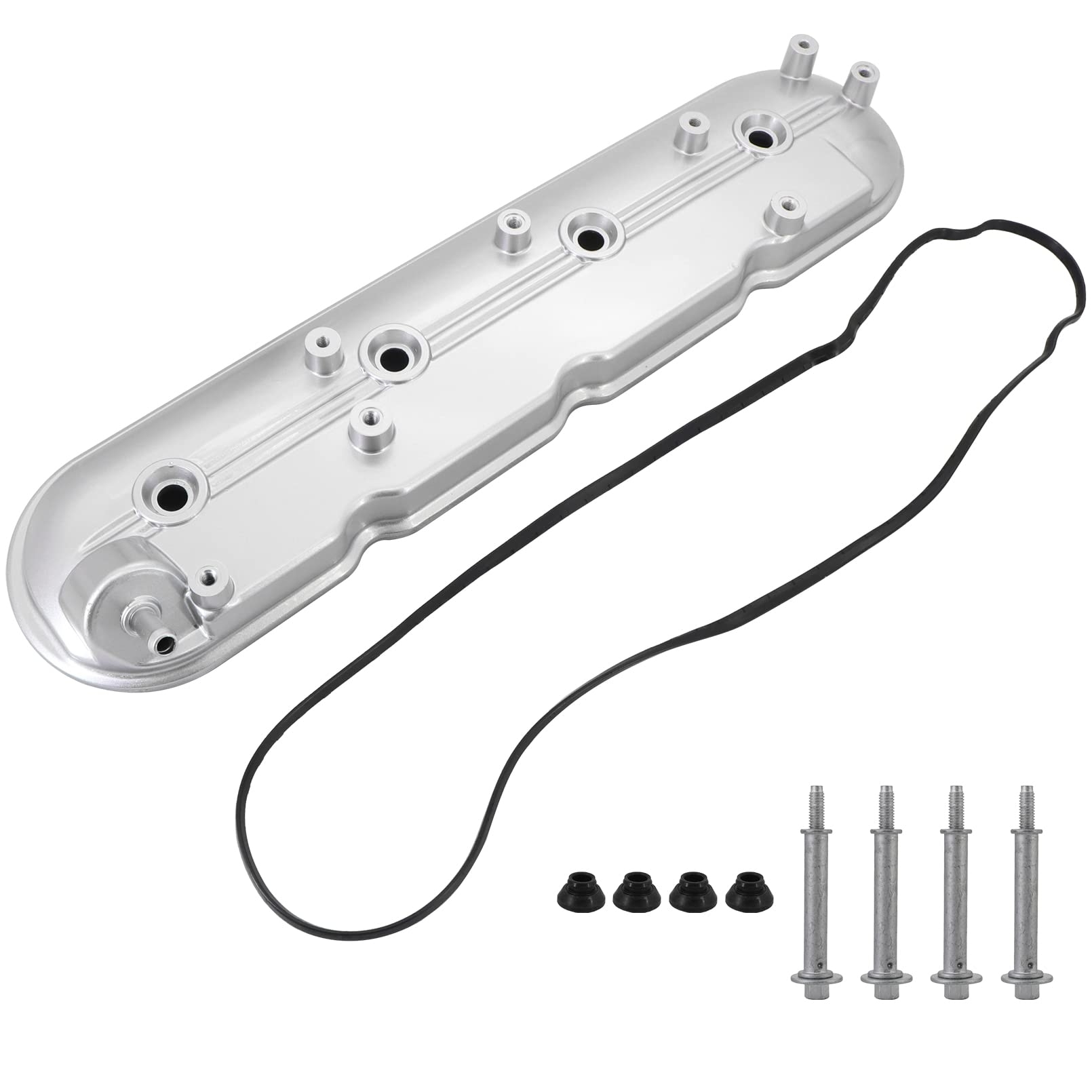 Tektall264-965 Engine Valve Cover For C-hevy Tahoe Silverado Suburban Express G.MC Sierra Yukon Savana C-adillac Escalade Trucks Fit V8 4.8 5.3 6.0 6.2 Left 12570427 12561820 (Driver Side)