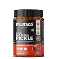 Fruitaco Red Chilli Pickle – Authentic Indian Pickle with Tangy and Spicy Flavor | Perfect Side for Meal (500 Gm, Stuffe