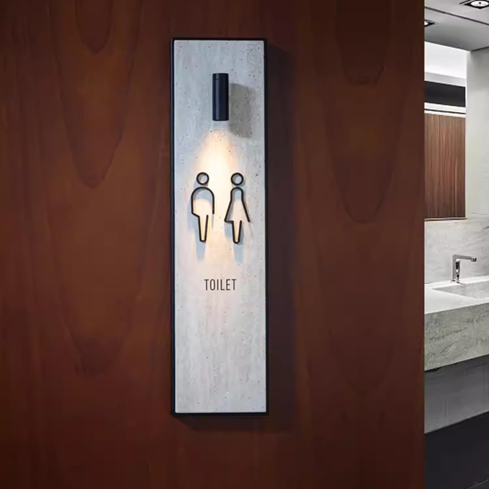 Amazon.co.jp: トイレドアサイン、トイレサイン、LEDライト付きトイレ