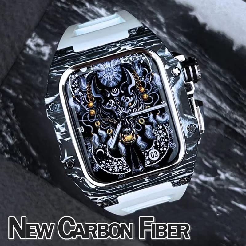 Kit modulation boîtier carbone et bracelet caoutchouc Apple Watch - 4