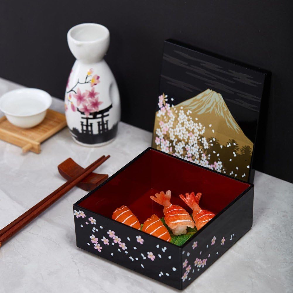 Boîte Jubako Japonaise Traditionnelle À 3 Niveaux, Boîte Empilable pour Aliments, Bonbons, Collations, Boîte À Bento Fabriquée Au Japon, Plastique Laqué