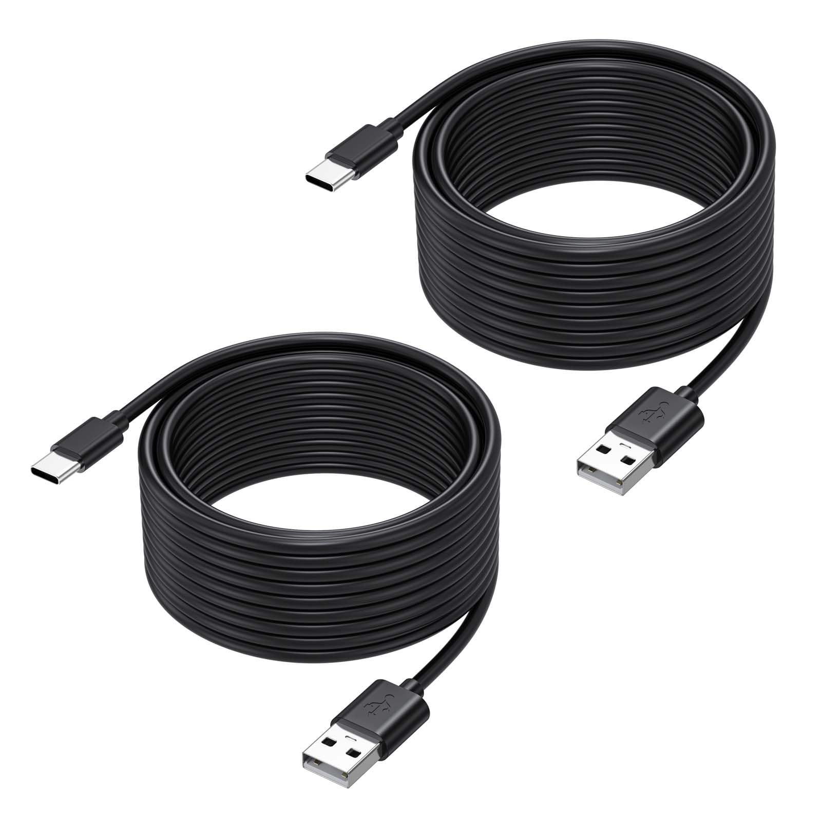 USB-A-auf-USB-C-Kabel, 7,6 m, 2er-Pack, PS5-Controller-Ladekabel für PS5/PS5 Pro-Controller, Xbox-Controller, Switch Pro-Controller, extra langes USB-C-Ladekabel für PS5, Xbox Serie X/S,N-Switch