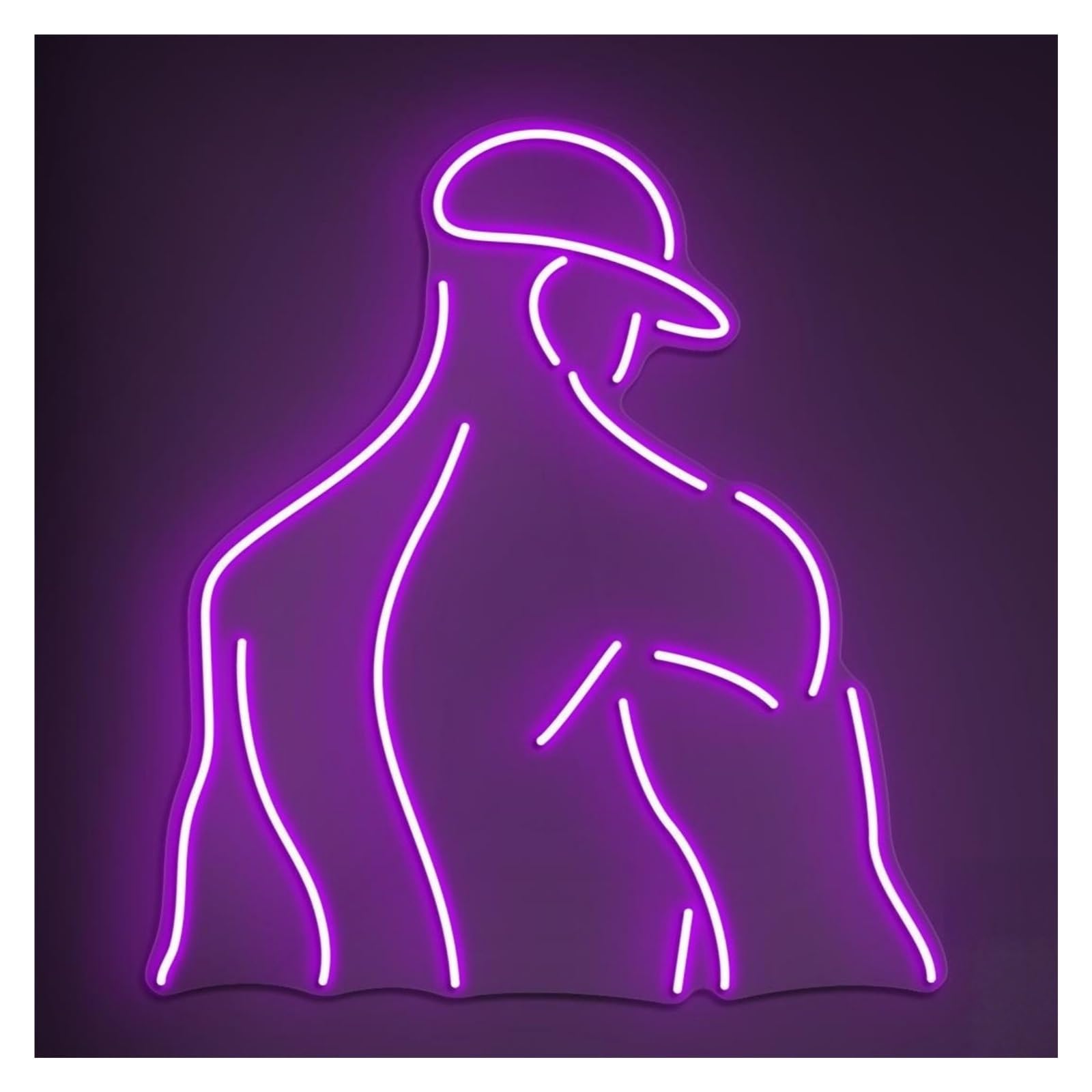 RONGCH Hanging Art Signs Muscular Man Neon Sign, Suitable for Bodybuilder Room Decor with Brightness Adjustable 50cm