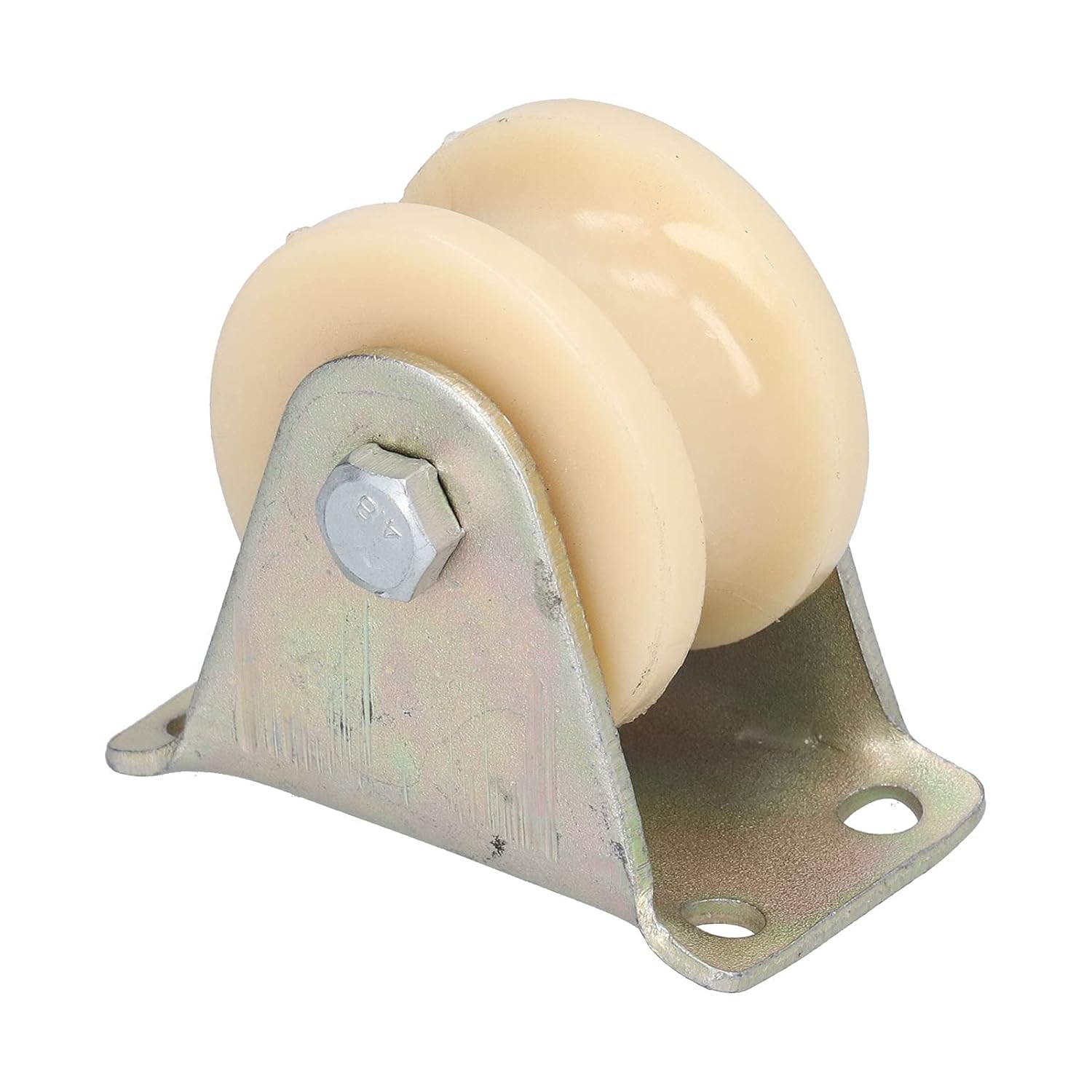 FTVOGUE Koło Rowkowe Nylonowe Krążek Prowadzący Typu U 50 Mm ze Wspornikiem 2 5 Mm Uszczelnione łożysko Kulkowe Obciążenie 200 Kg dla Drzwi Ruchomych Prowadnice Linowe Bramy Rolowane i Urządzenia