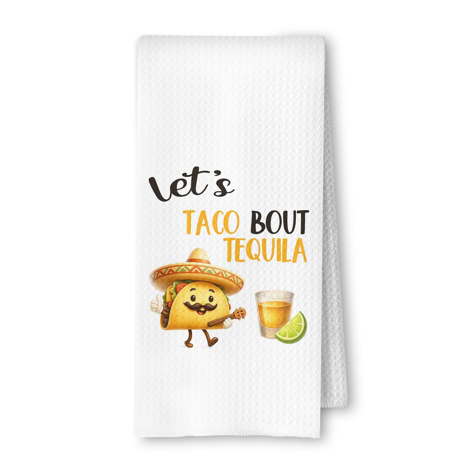 HGqLPF Funny Mexican Kitchen Towels, Taco Lover Lover Gifts Dish Tea Bar Towels for Kitchen Bar Cart Decor, Gifts for Tequila Lovers Decorative Hand Towels, 16x24 Inches