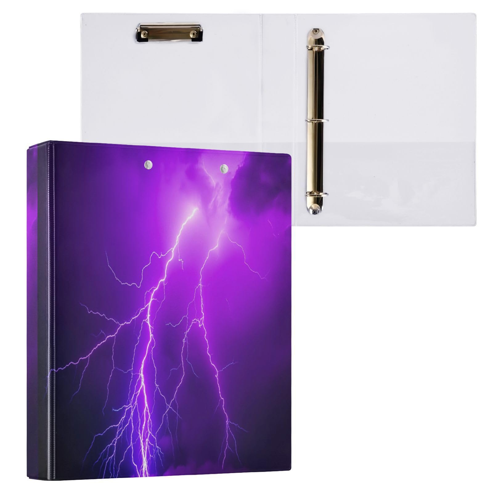 Raccoglitore ad anelli con 3 anelli, 3,8 cm, decorativo, con clip in metallo, formato A4, organizer per casa e ufficio, confezione da 2