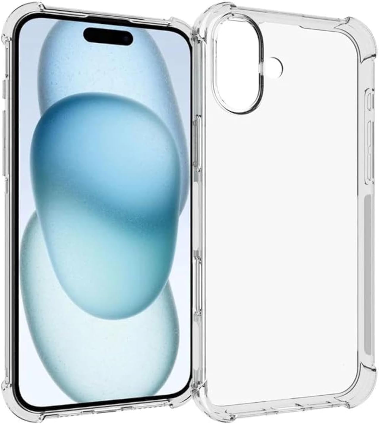 EMODIL Case for iPhone 16 Cover Clear Back Air Cushion Soft Silicone Shockproof Anti-Scratch Protective Bumper Shell Corner for iPhone 16 ® (Clear)