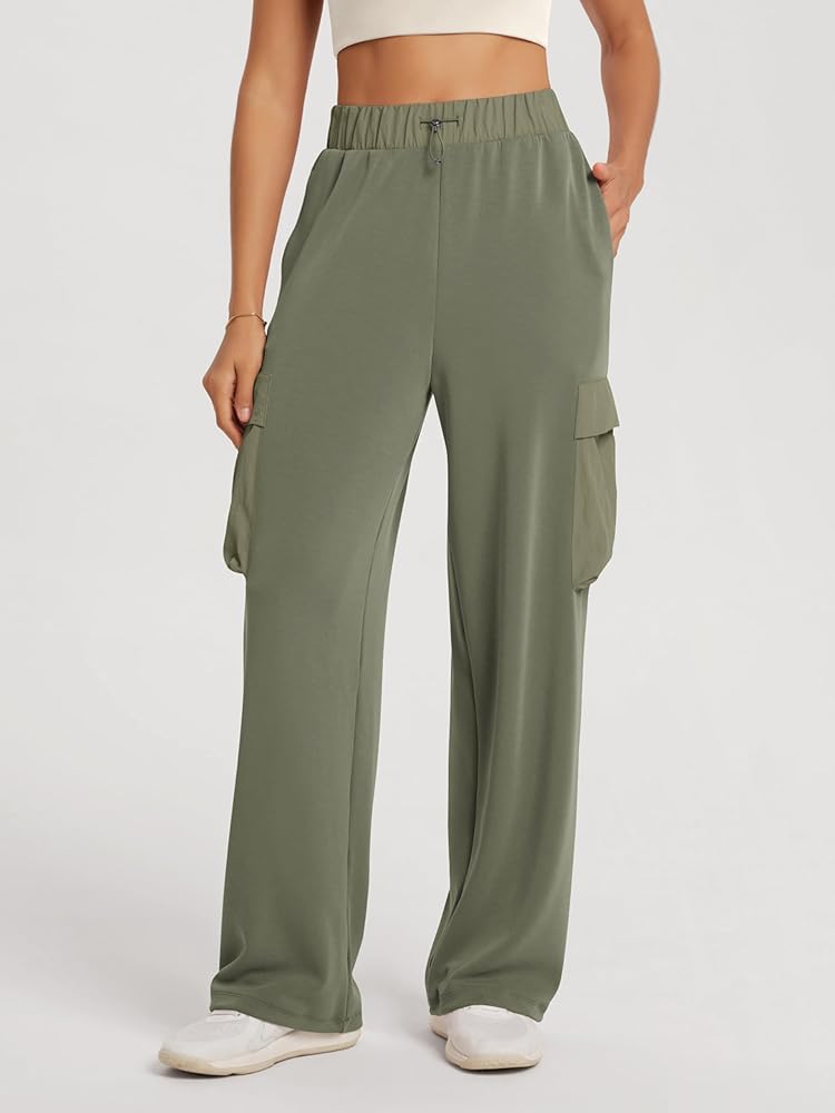 Amazon.com: ODODOS Women's Modal Soft Wide Leg Cargo Pants with Amazon.com: ODODOS Women's Modal Soft Wide Leg Cargo Pants with