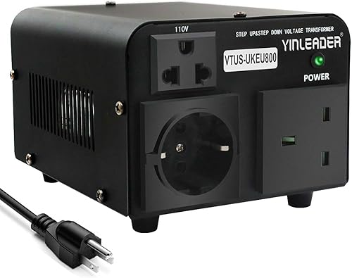 Yinleader Voltage Converter 800W Step UpDown Transformer 110120V to 220230240V for use European, UK and More Overseas appliances in The USCAMX 110V