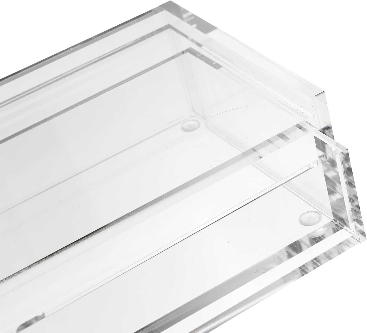 RUSSELL+HAZEL Acrylic Drawer Organizer, Office Supplies, Clear, with Handle, 4.5” x 12” x 2.25” (93924)
