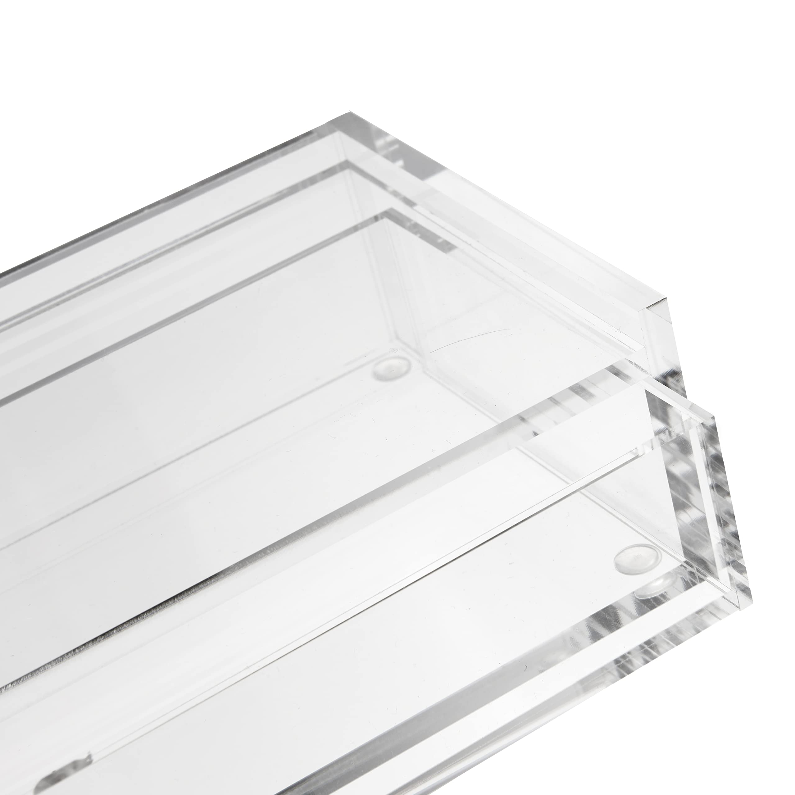 Russell+Hazel Organizer per cassetti in acrilico, forniture per ufficio, trasparente, con manico, 11,4 x 30,5 x 5,7 cm