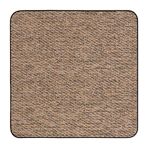 House, Home and More Skid-Resistant Carpet Indoor Area Rug Floor Mat - Black Ripple - 3 Ft X 3 Ft - Non Slip Rubber Backing, Stain Resistant, Dog Friendly, Living Room Bedroom Kitchen Entryway