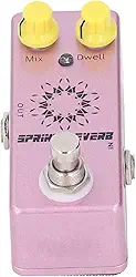 Alomejor Pedal de Reverberação de Mola, Botões Funcionais, Interruptor True Bypass, Conectividade Versátil Com 9 Modos para Baixo de Guitarra Elétrica