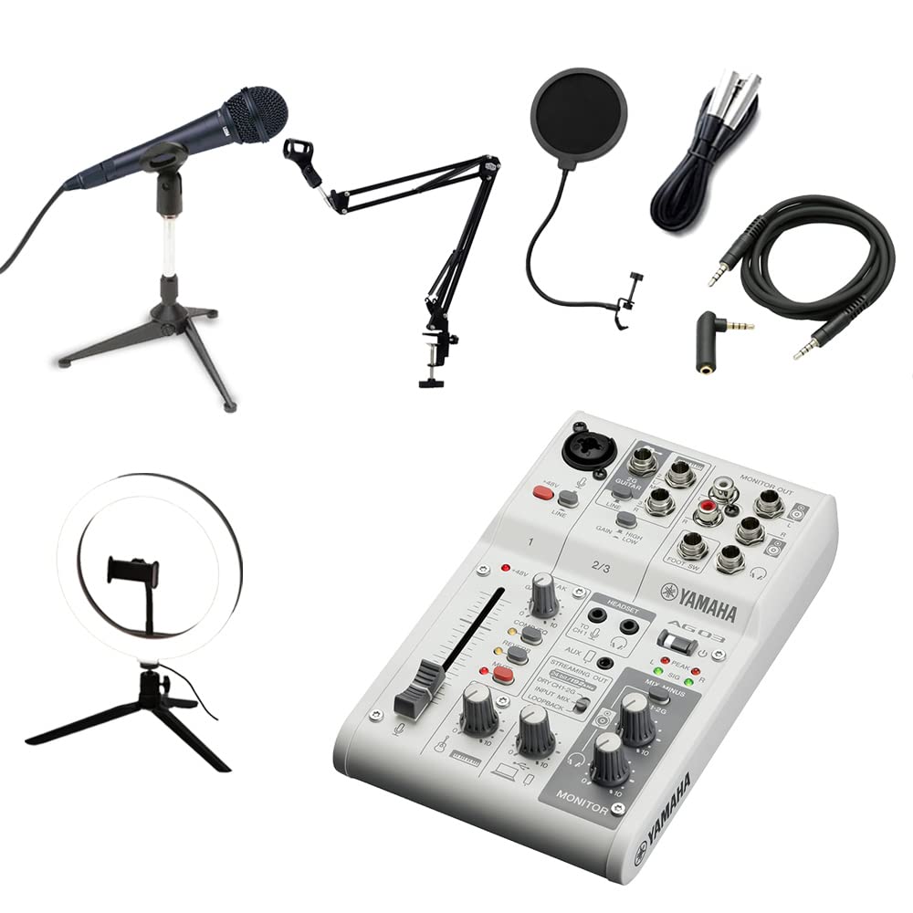 YAMAHA AG03MK2 W ホワイト（動作確認済）マイクケーブル付き Amazon.co.jp: YAMAHA AG03MK2 ホワイト ダイナミックマイク ライト