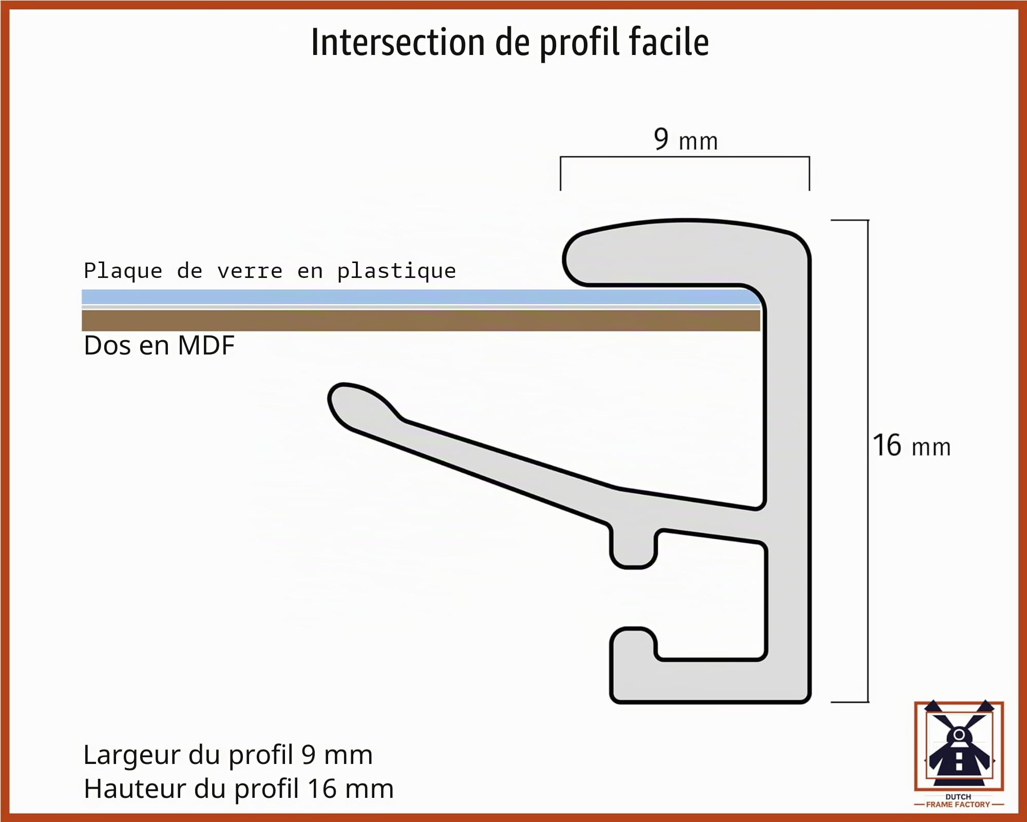 Cadre photo 60x60 cm - Noir Mat - Cadre photo en verre Plastique Anti Reflet Verre Acrylique - Cadre 60x60 cm - Easy